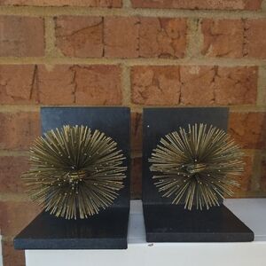 Gold and Black Decorative Bookends